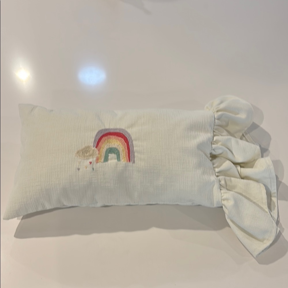 Baby/ Kids Handmade Rainbow Embroidered Pillow
